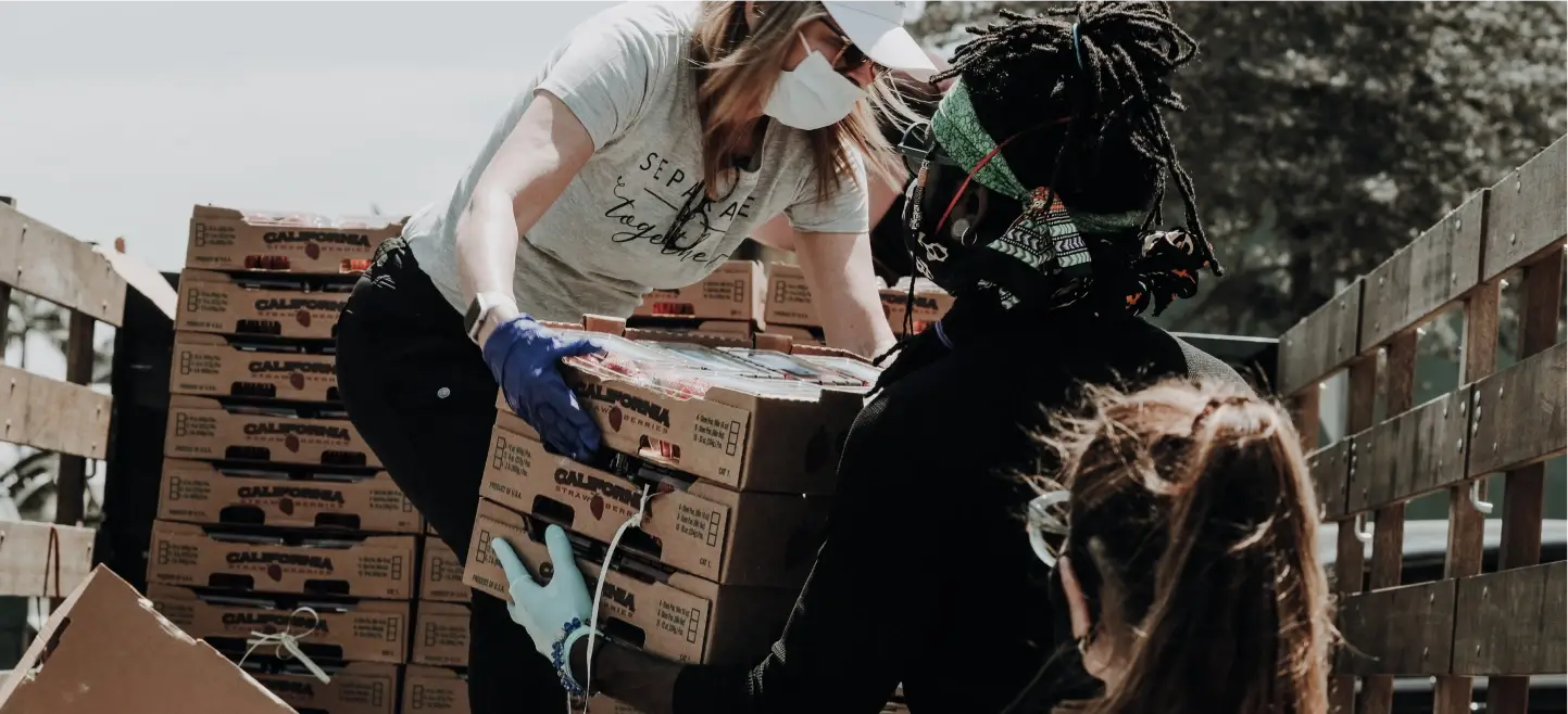photo d'une distribution humanitaire